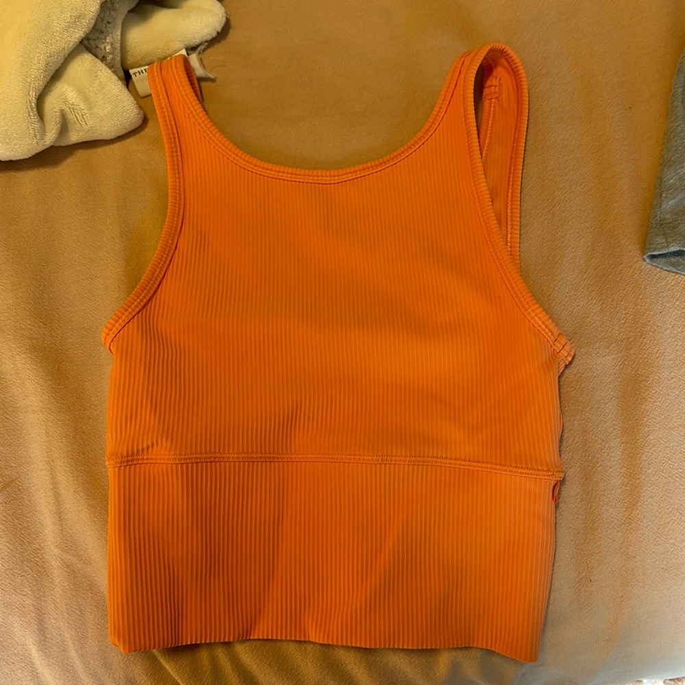 lululemon reversible orange tank top